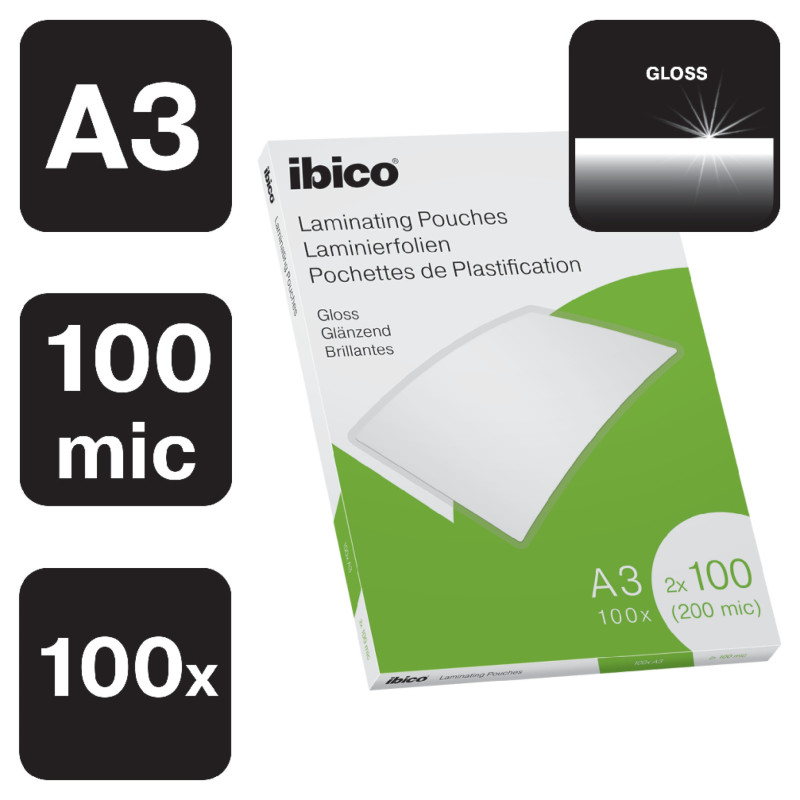 IBICO Pouch A3 100 Mic Gloss 100pz