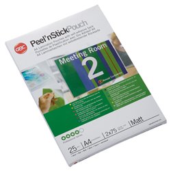 GBC Pouch Peel n' Stick autoadesive A4 75mic 25pz