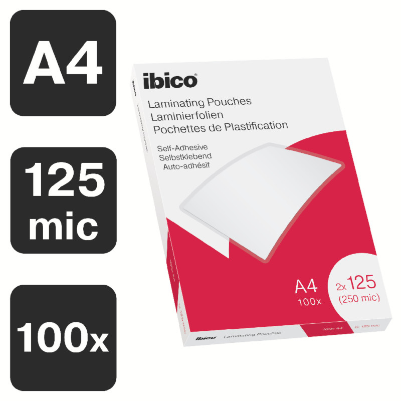 IBICO Pouch A4 125 µ Autoadesive 100pz